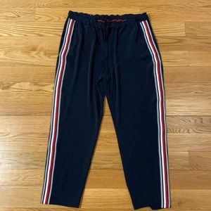 Tommy Hilfiger Navy Pants with Side Stripe